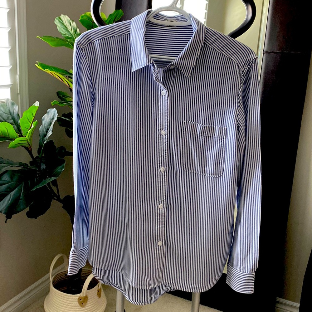 Sunday Best Blue Stipes ButtonDown Shirt